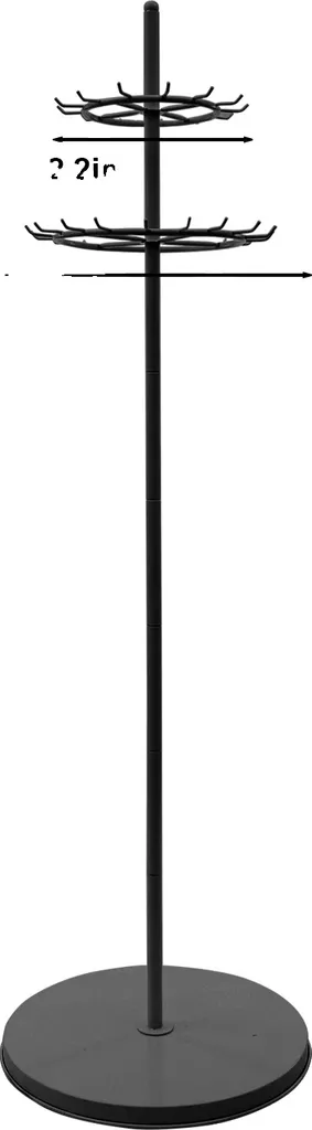 Support bijoux anti-nœuds 31 crochets noir double étage pratique