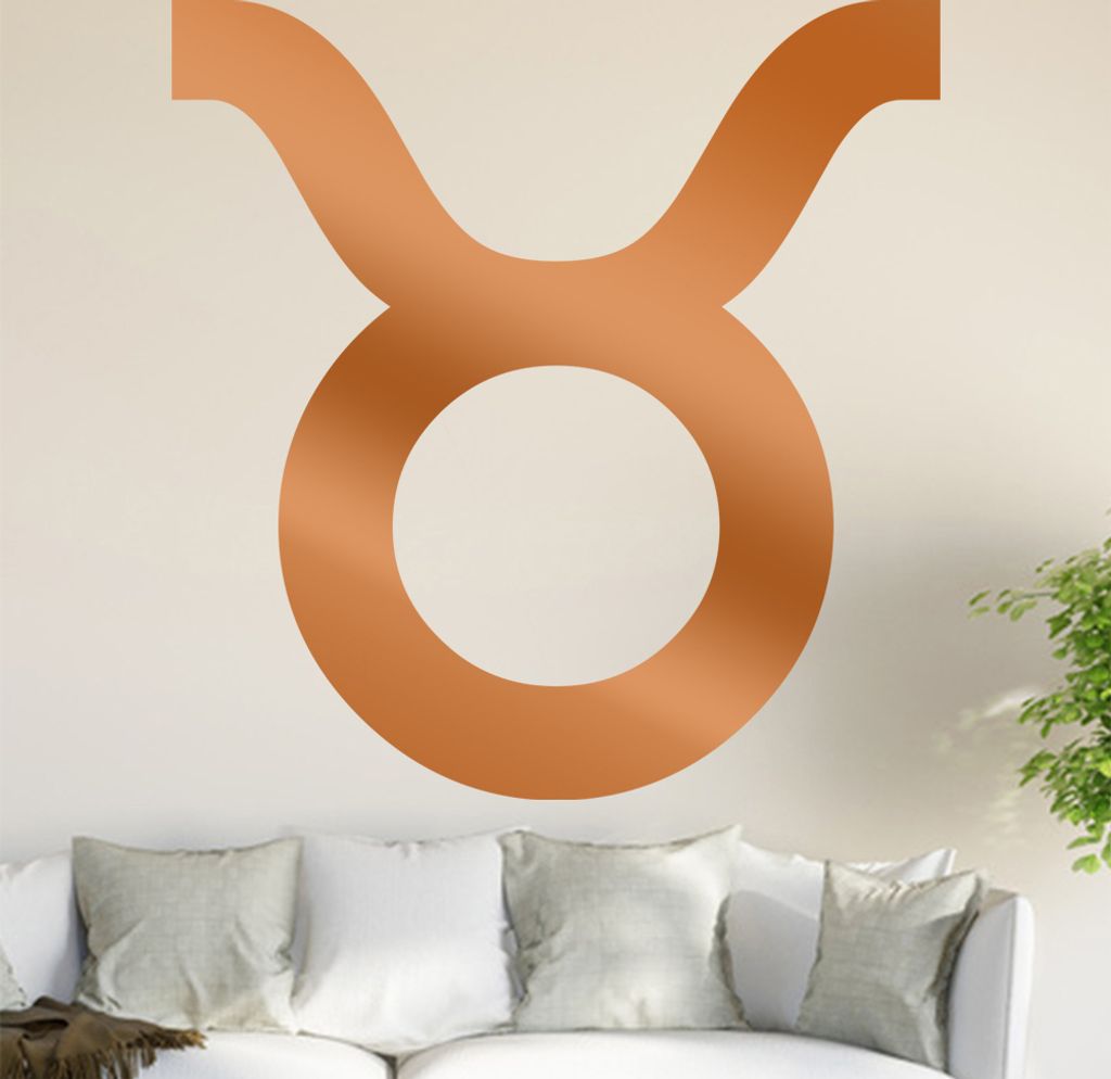 Sternzeichen: Stier Wandtattoo in 6 Größen - Wandaufkleber Wall Sticker - Dekoration, Küche, Wohnzimmer, Schlafzimmer, Badezimmer