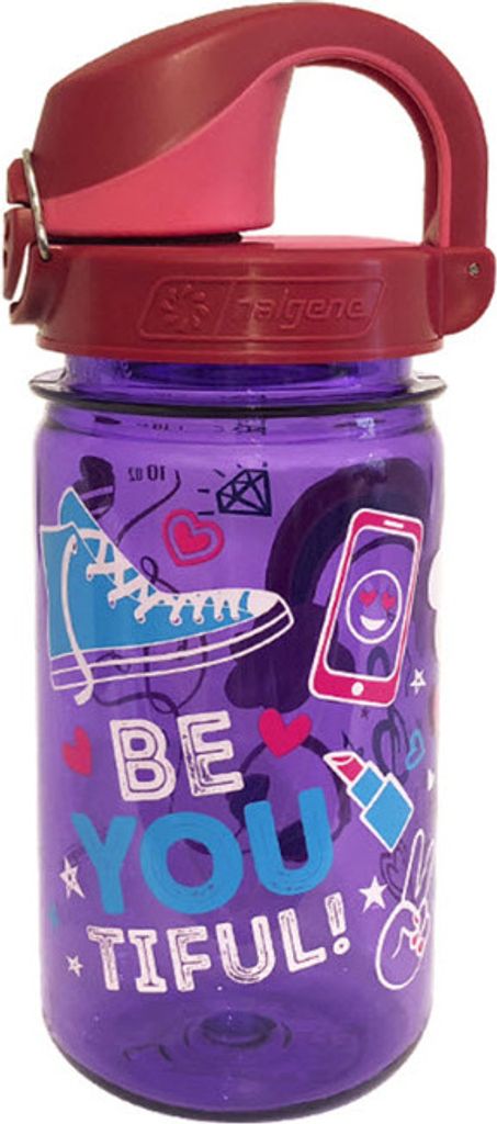 Nalgene Everyday OTF Kids Trinkflasche - 0,375L Grau | Einhand Druckverschluss Für Kinder