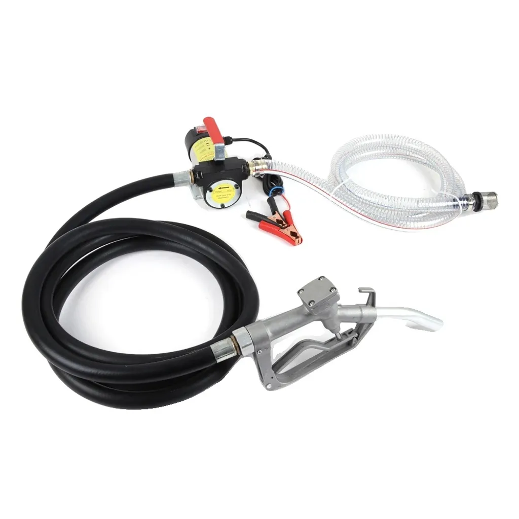 Pompe gasoil 12V 45L/min : stop aux pannes sèche avec moteur 200W noir