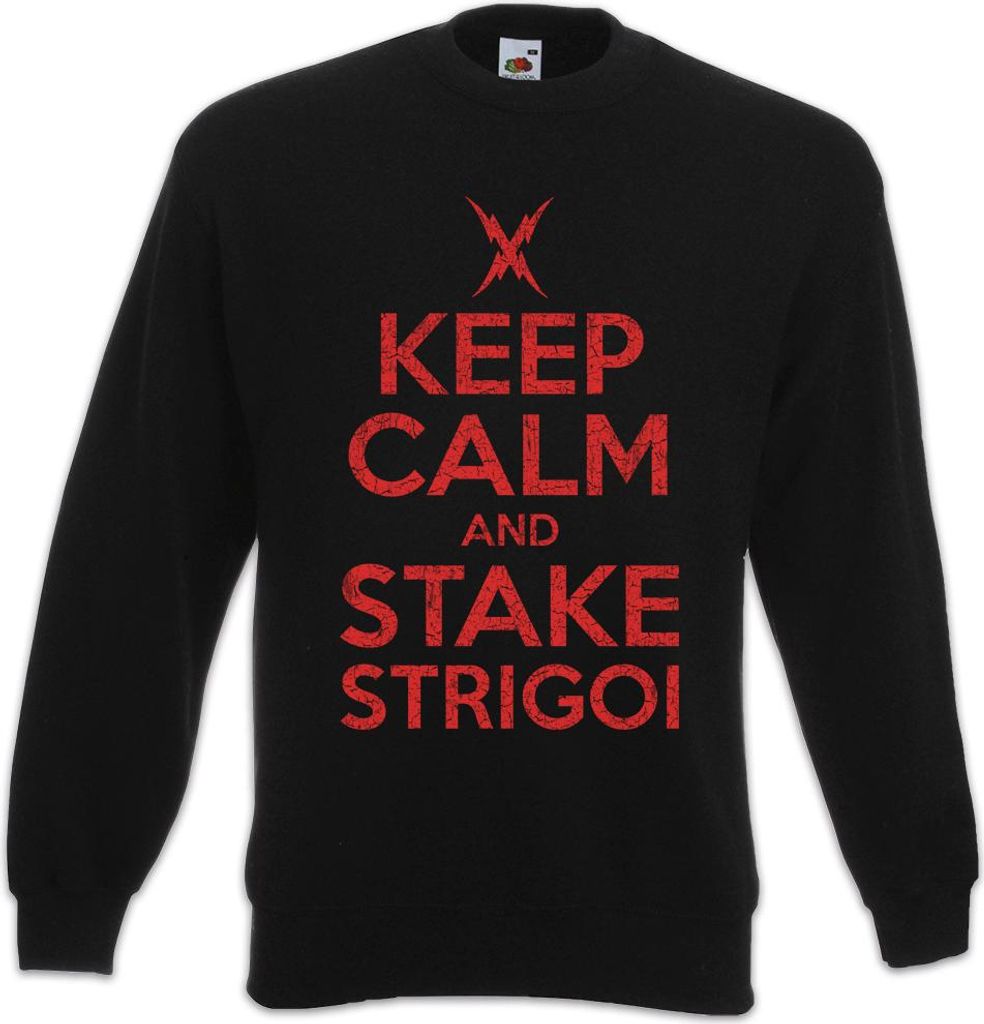 Urban Backwoods Keep Calm And Strake Strigoi, Sweatshirt, Farbe: Schwarz, Größe: 3XL