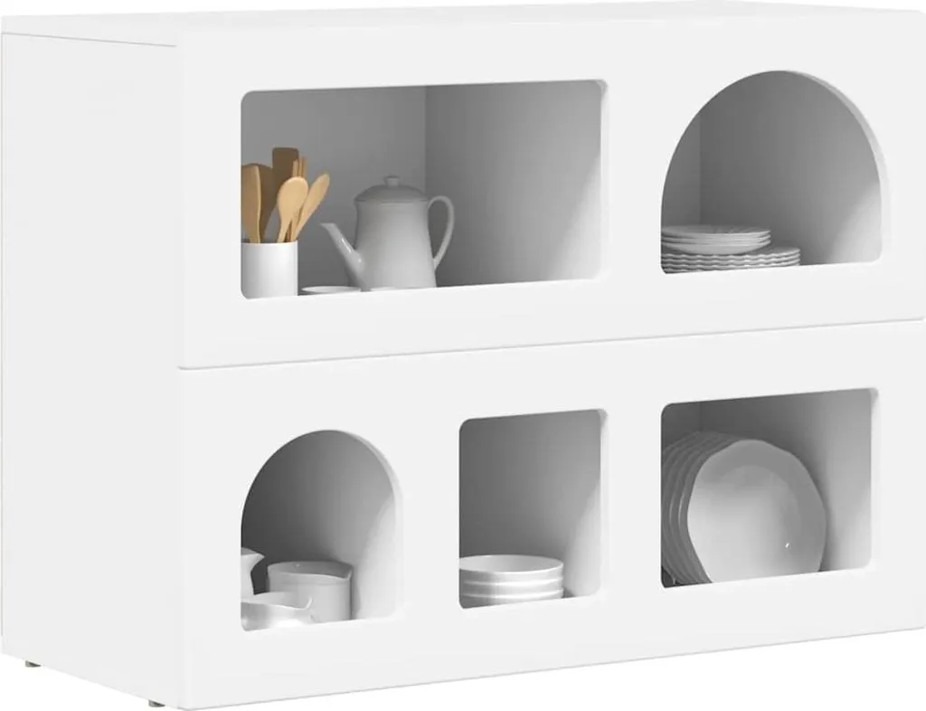 Mobile Ufficio SYFAX™ Bianco 80.5cm | Credenza Bassa Multistrato