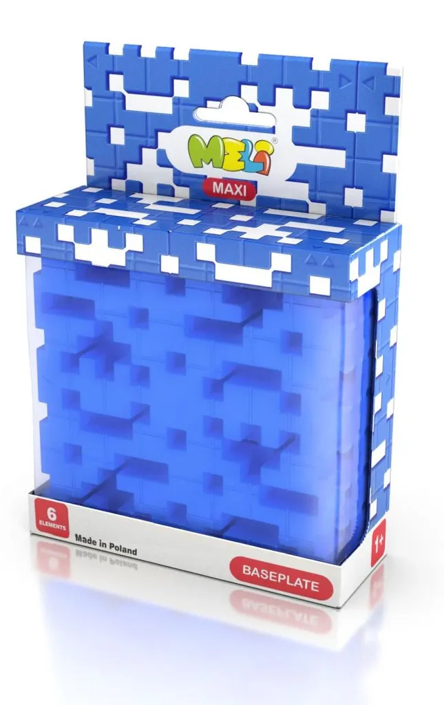 Plaque Meli Maxi bleue 28 cm - Grande base rigide pour briques de jeu