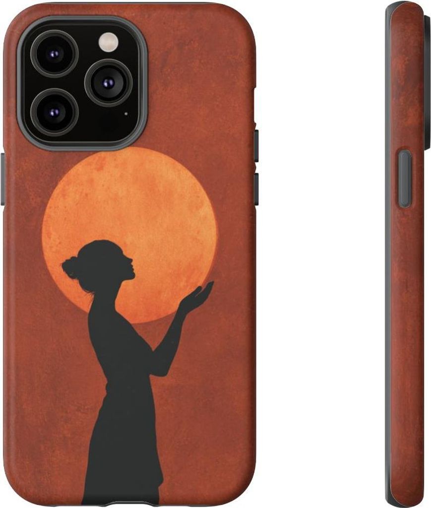 Sonnenfrau im Profil – Hülle Kompatibel mit iPhone 14 Pro Max