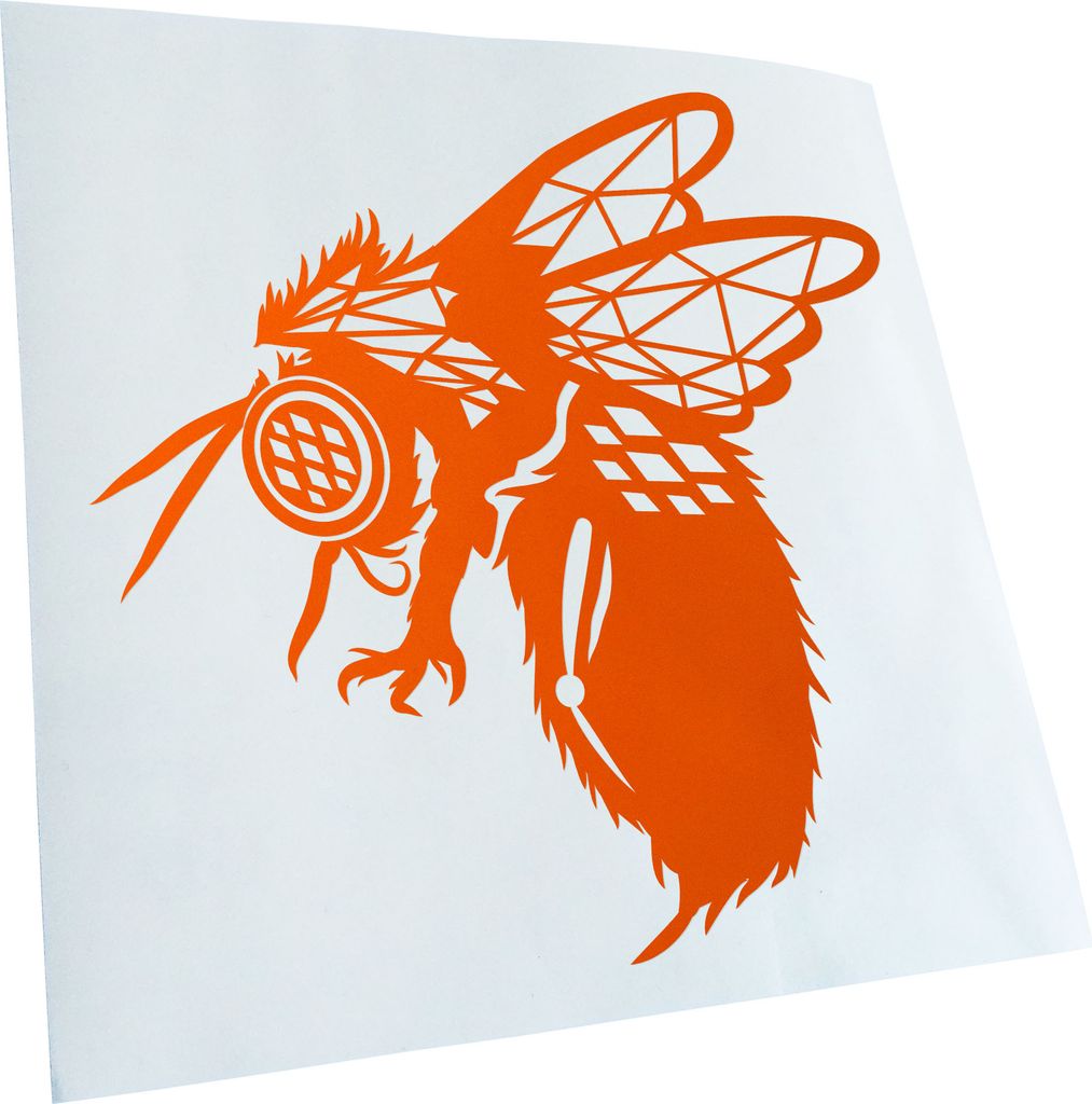 Kiwistar - Autoaufkleber - Biene Polygon Hummel - Rot - 10x10cm - Aufkleber für Auto, Laptop, Fahrrad, LKW, Motorrad mehrfarbig JDM Decal Racing