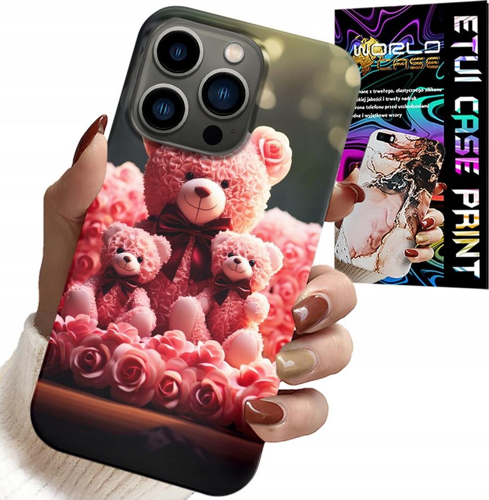 Hülle Für Iphone 14 Pro - Rose Teddybär Familie Geschenk + Folie
