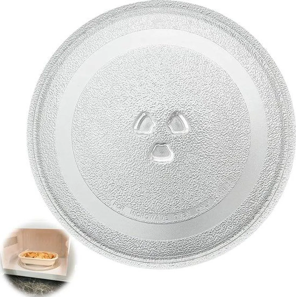 Plateau en verre pour micro-ondes 24,5 cm universel haute résistance