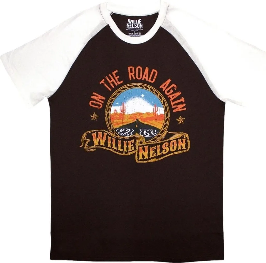 T-shirt Willie Nelson Route 66 Blanc Taille L : Idéal pour vos Concerts