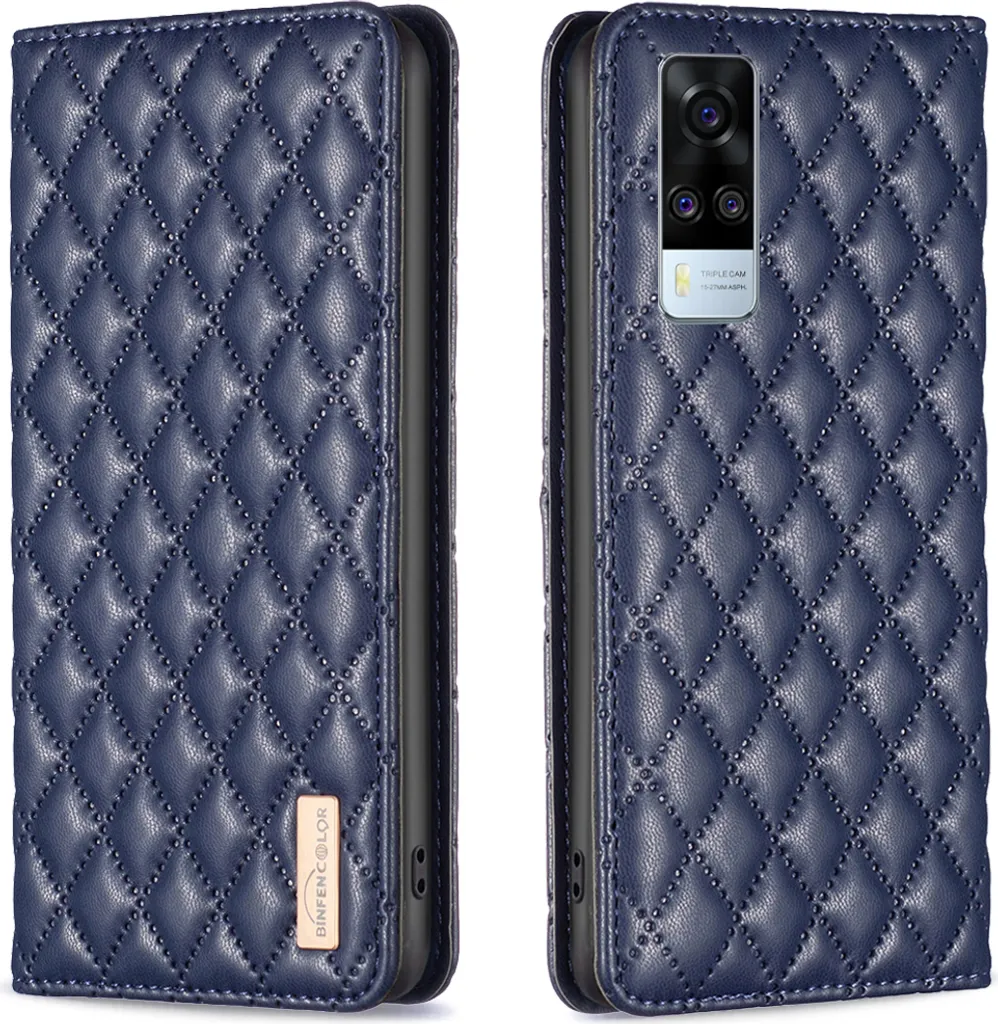 Custodia VIVO Y51S in Pelle Blu: Cover Portafoglio Elegante con Supporto