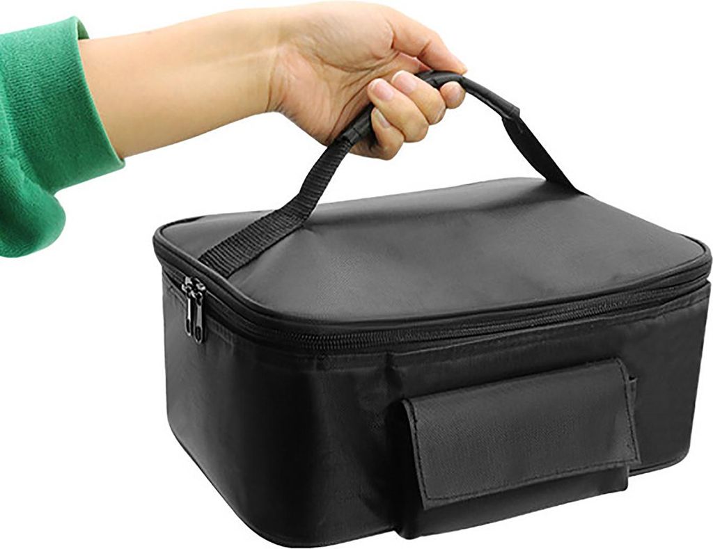 12V Auto-Kühltasche - Schwarz, 29x21x11cm, Aluminium & Oxford-Stoff - Für Picknick, Reise & Lebensmittelaufbewahrung