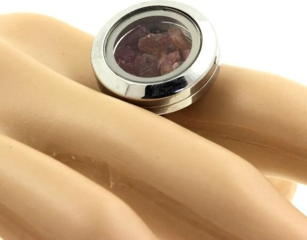 Anneau ajustable avec tourmaline multicolore brute véritable et pure