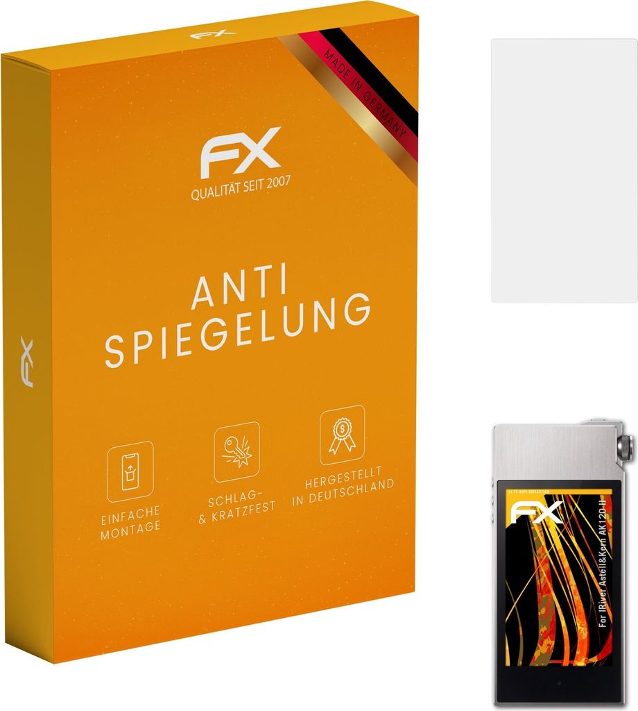 atFoliX FX-Antireflex 3x Schutzfolie kompatibel mit IRiver Astell&Kern AK120 II Displayfolie