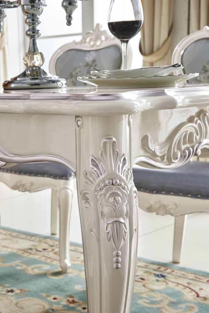 Klassische Stühle Barock 4x Lehnstuhl Garnitur Echtholz Chesterfield Stuhl Sets