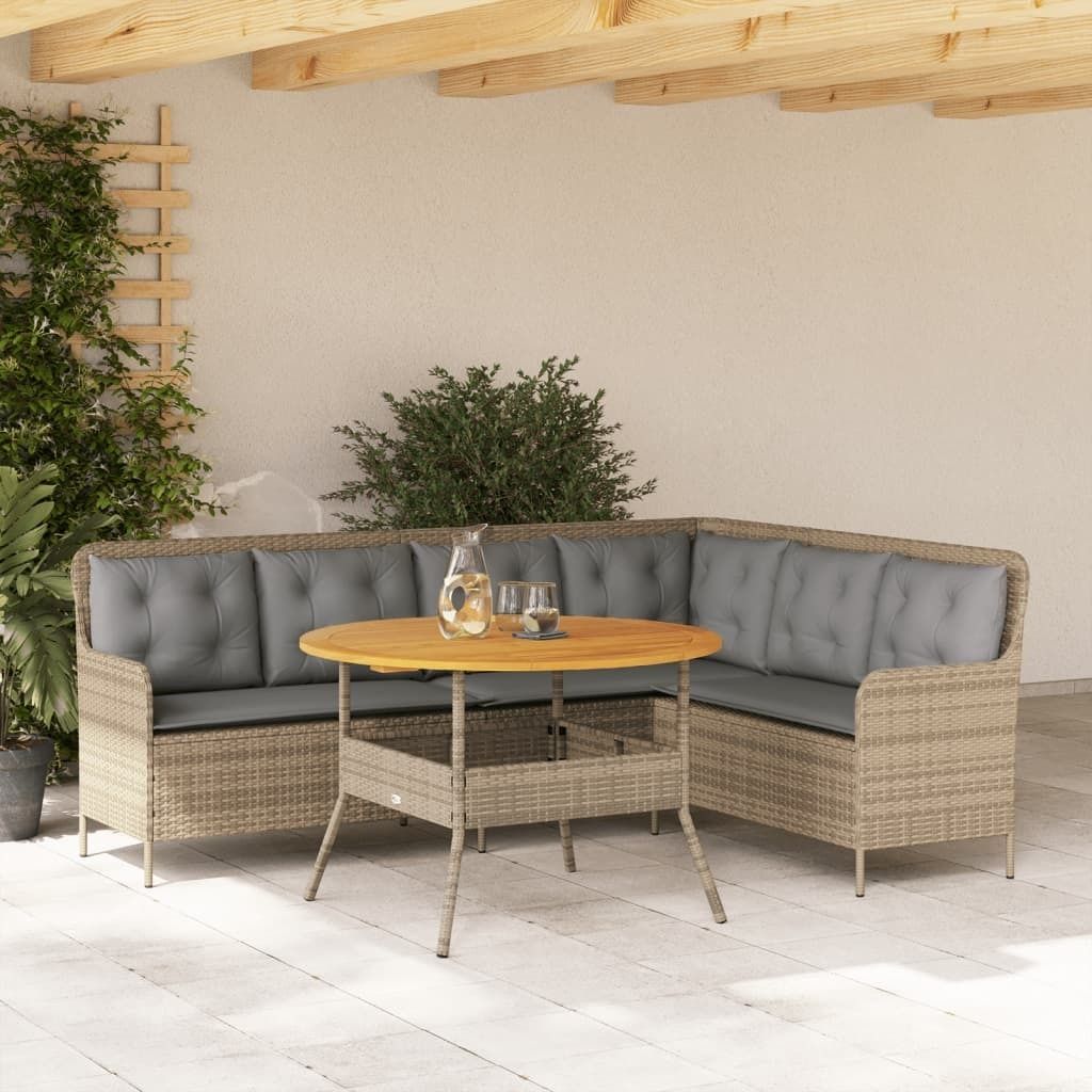 "2026 Promotion" 2-tlg. Garten-Sofagarnitur/Terrassenmöbel - mit Kissen - Beige Poly Rattan - Gartenmöbelset CC12923