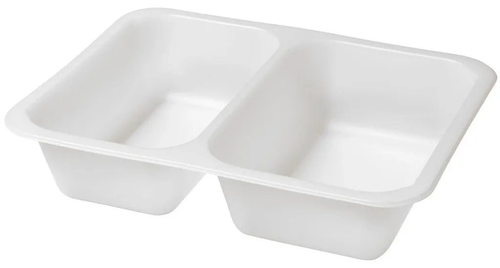 Barquettes 2 compartiments 645ml + 540ml scellables par 216 unités