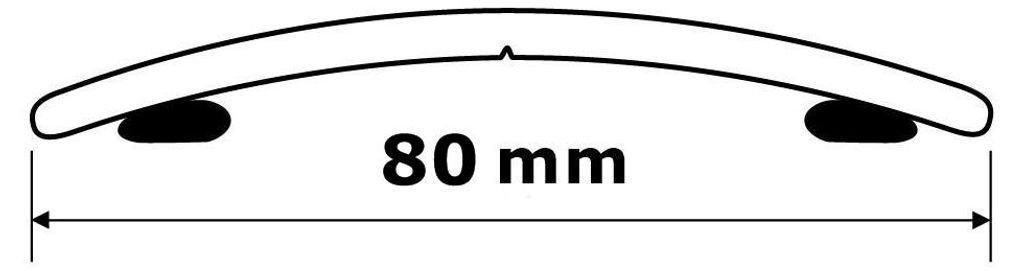 Übergangsprofil Ausgleichsprofil 80mm Alu eloxiert Produktbild 