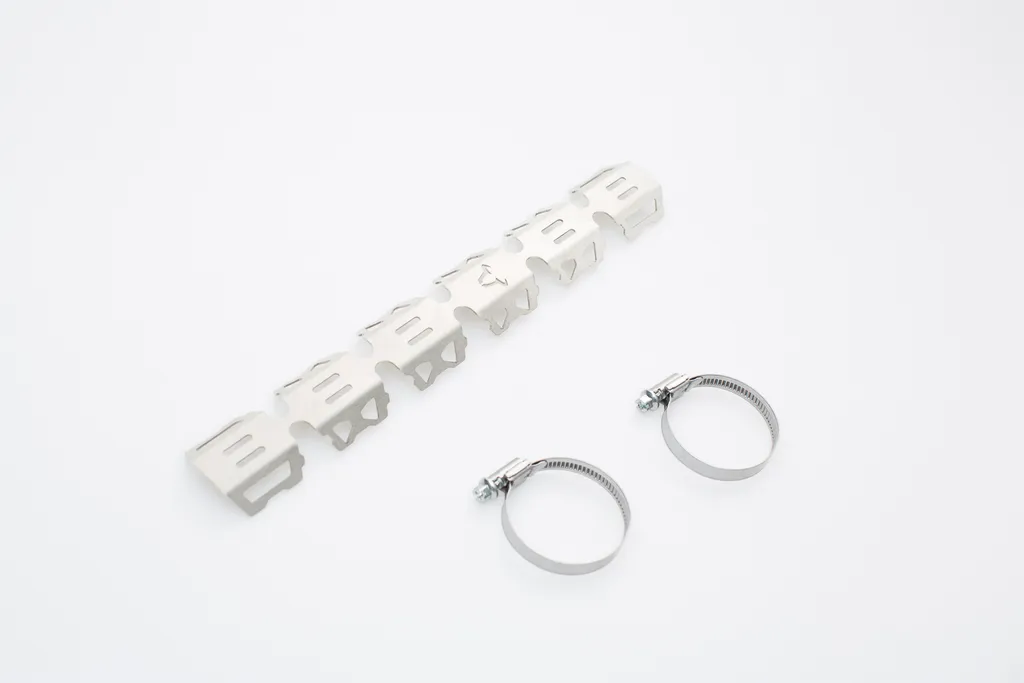 Bouclier thermique de collecteur moto inox pour échappement 32-50 mm
