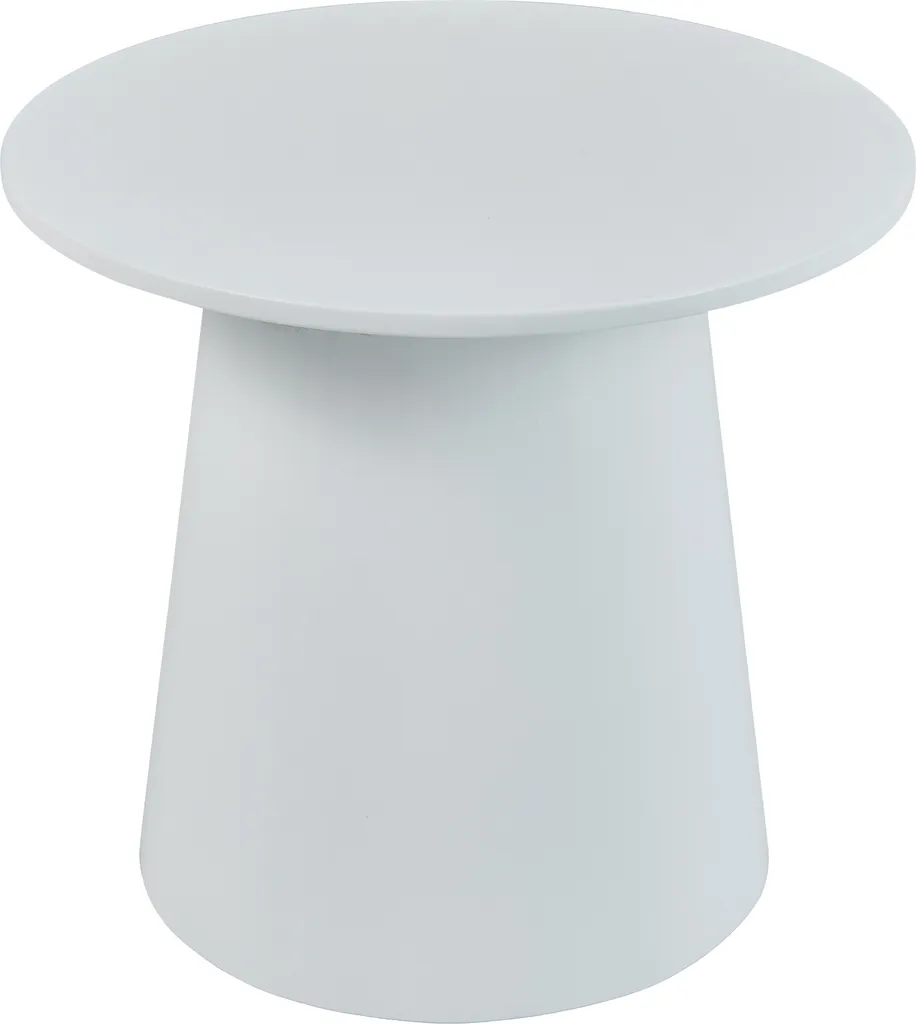 Table basse Nyd ronde en bois MDF 40 x 44 cm coloris blanc pur moderne