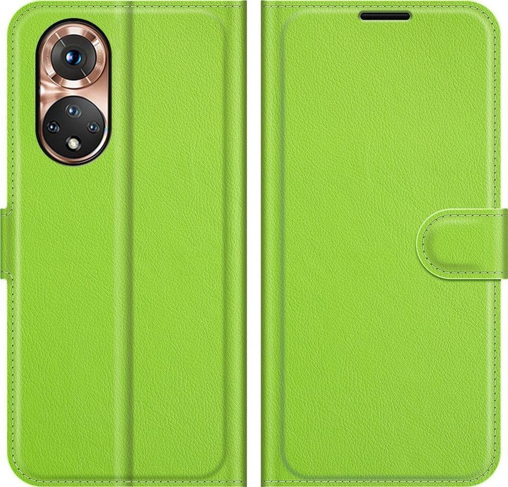 Mobigear Classic HONOR 50 Hülle Klapphülle Geldbörse - Grün