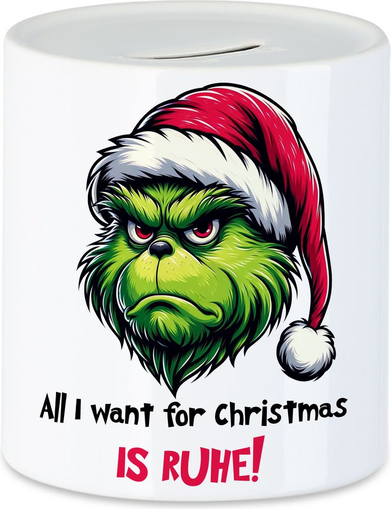 All I want for Christmas is Ruhe Anti Weihnachten Spardose Keine Lust Christmas