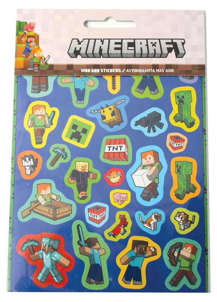 Carnet d'autocollants Minecraft - 600 autocollants Image du produit 