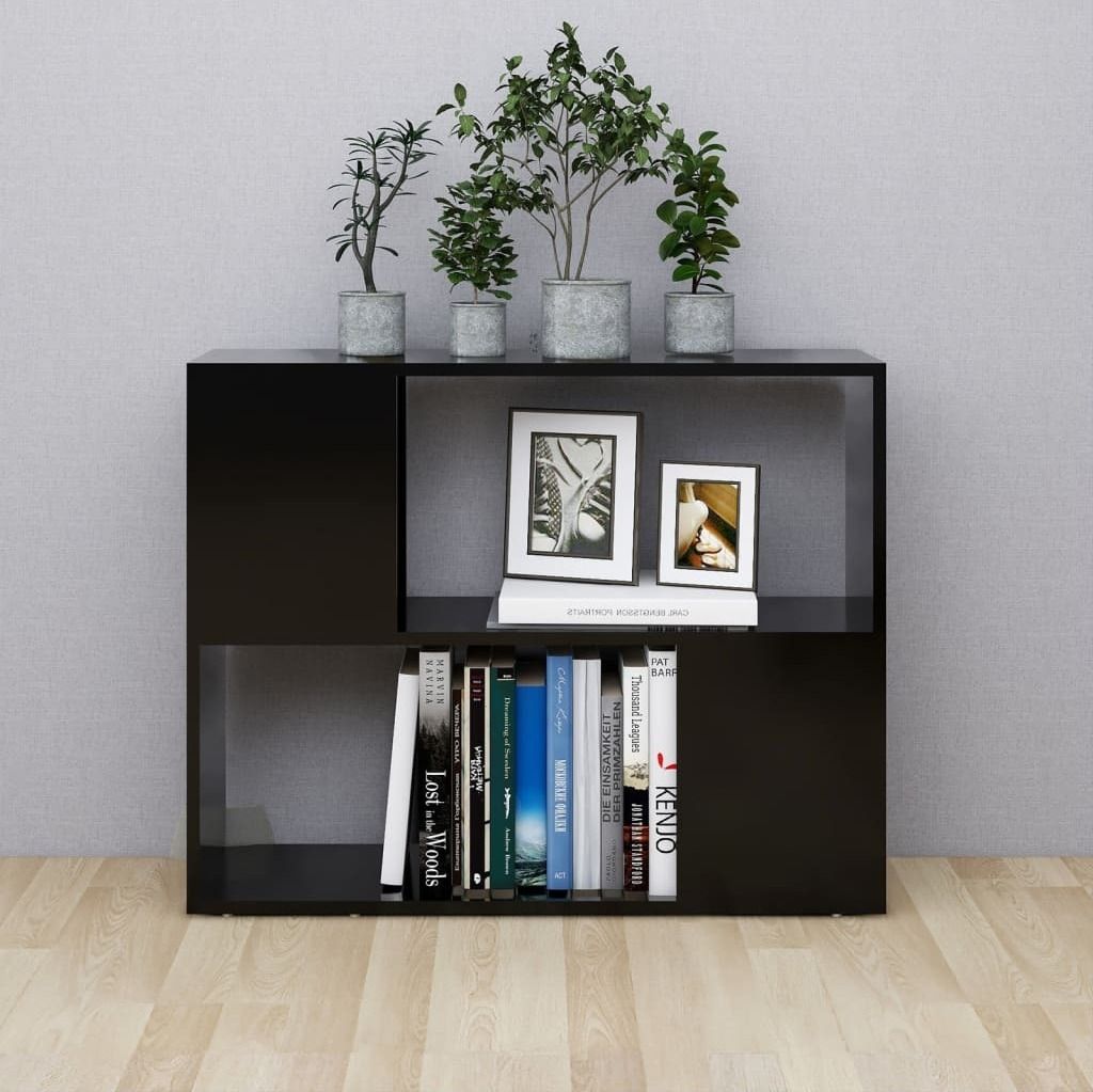 "Winter Sale" Bücherregale - Schwarz TV-Schrank Schwarz 80x24x63cm Holzwerkstoff DE7976129