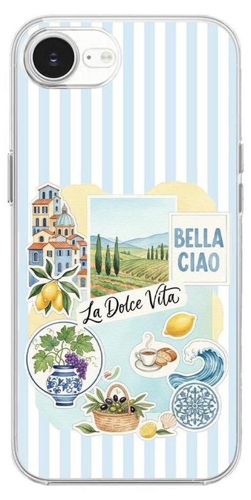 Hartschalenhülle für das iPhone 17e, kompatibel mit MagSafe, transparent, Urlaub in Italien, italienische Spezialitäten, La Dolce Vita