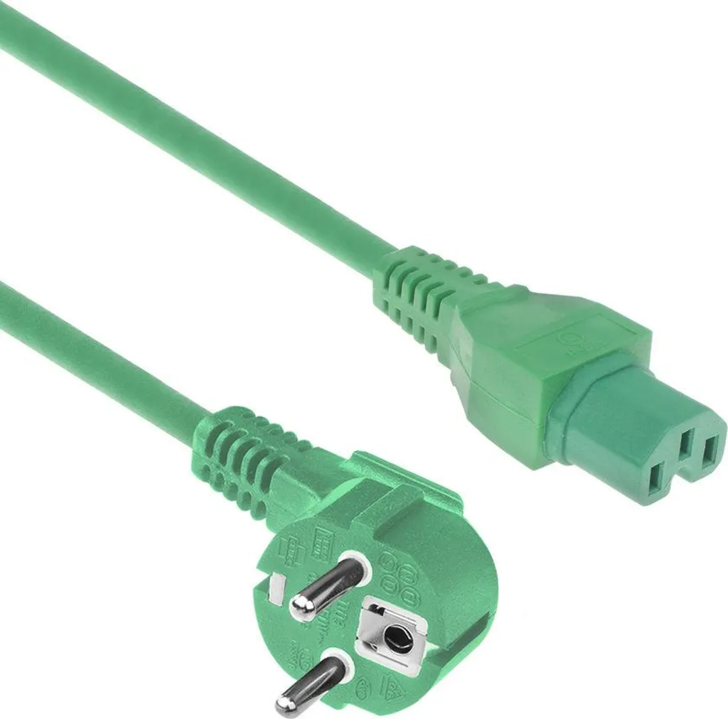 ACT AK5319 Cavo Alimentazione Professionale C15 Verde 2 Metri