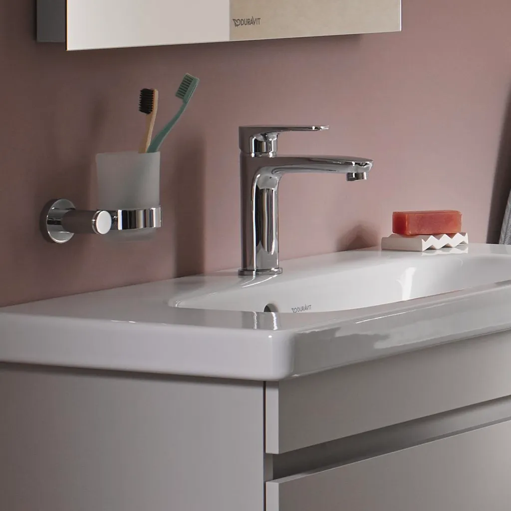 Aménagement salle de bain : Pot à dents suspendu D-Code Duravit - 10
