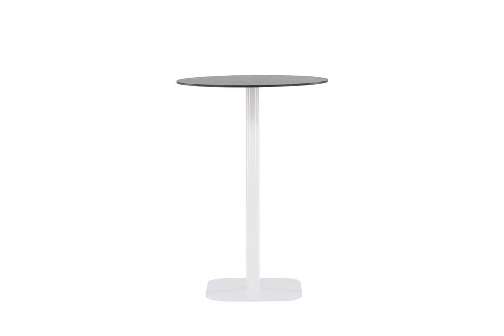 Milano Table de Jardin et Table de Bar Ø70 Blanc - Design Contemporain