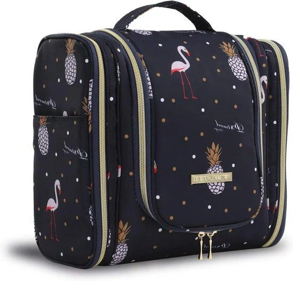 Trousse à maquillage étanche avec crochet - Organiseur de voyage Noir