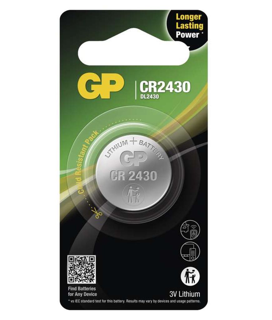 GP Batteries Lithium Cell Lithium CR2430 - 1, Jednorazowa Zdjęcie produktu 