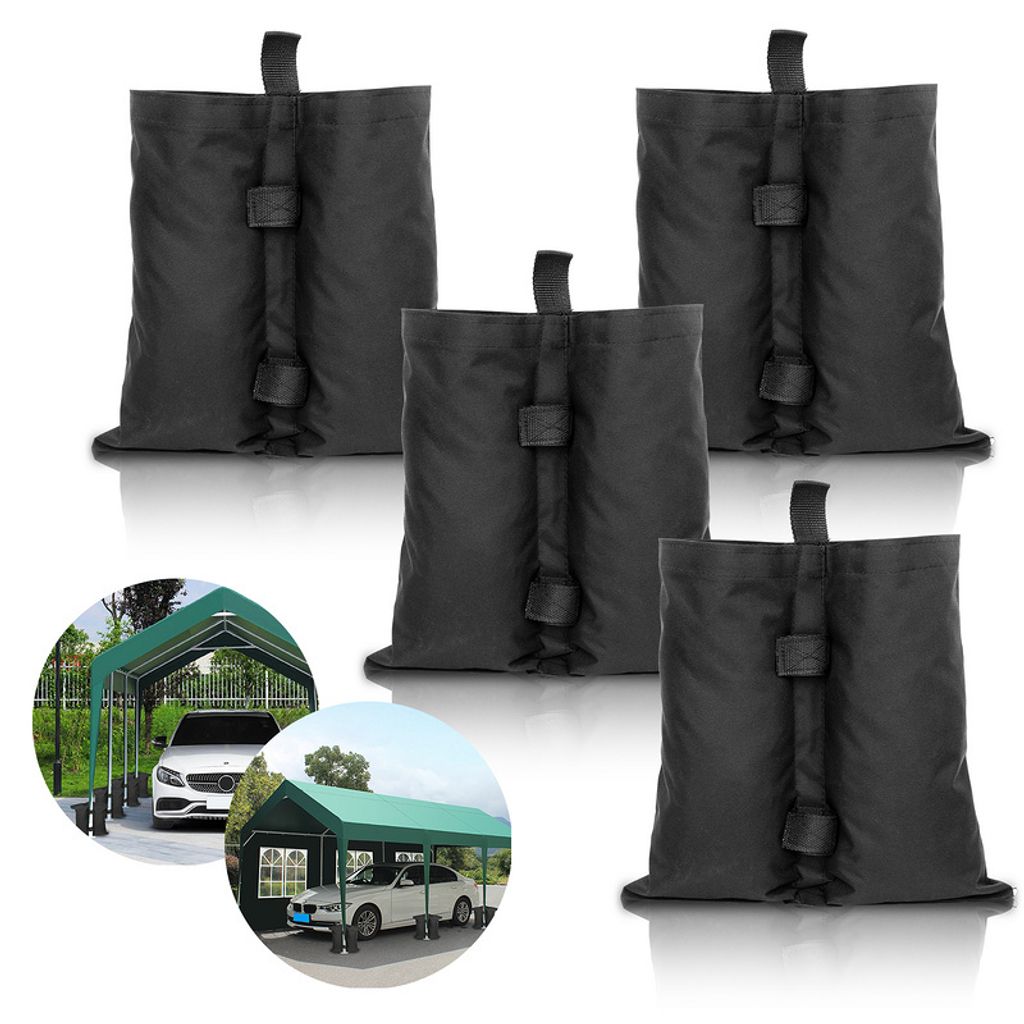 4X Pavillon Sandsäcke Standfuß Gewichte Set schwarz – mit Produktbild 
