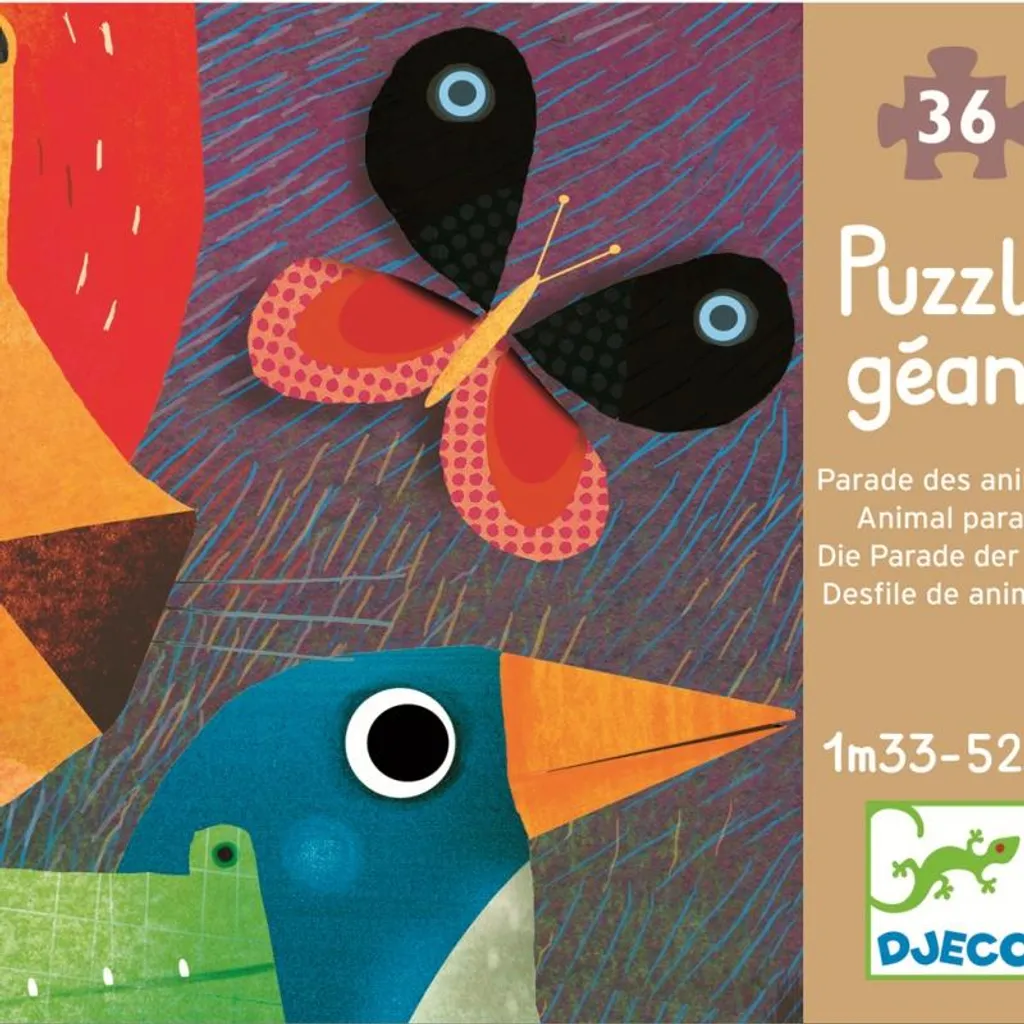 Puzzle géant Parade des animaux Djeco : fini l'ennui des petits !