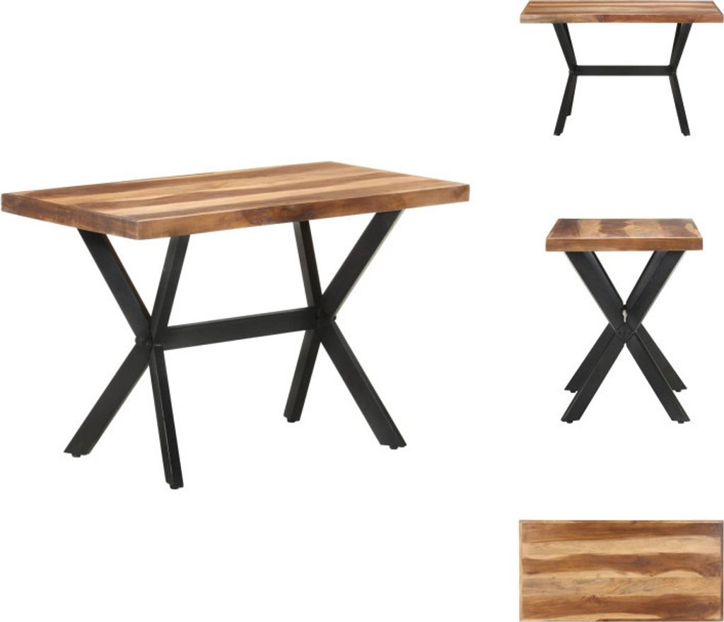 vidaXL Esstisch 120x60x75 cm Massivholz Honigfarben - Esstische