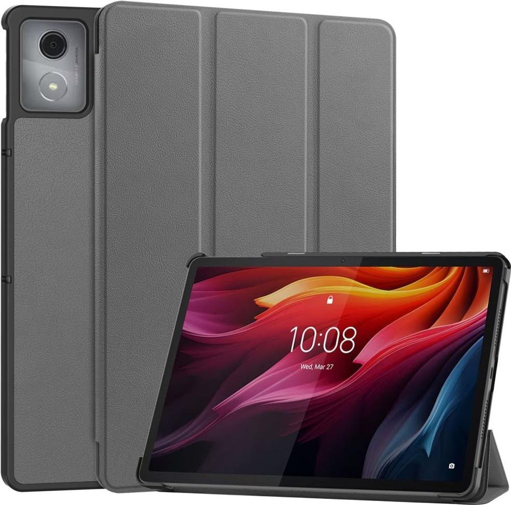 Lenovo Tab K11 Plus Hülle - Coverup Tri-Fold Ständer Klapphülle mit Schlaf/Wach-Funktion - Grau