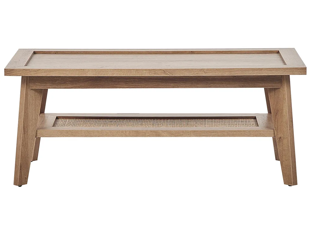 Table basse Simla Lumarko en bois clair massif et piètement robuste - 6