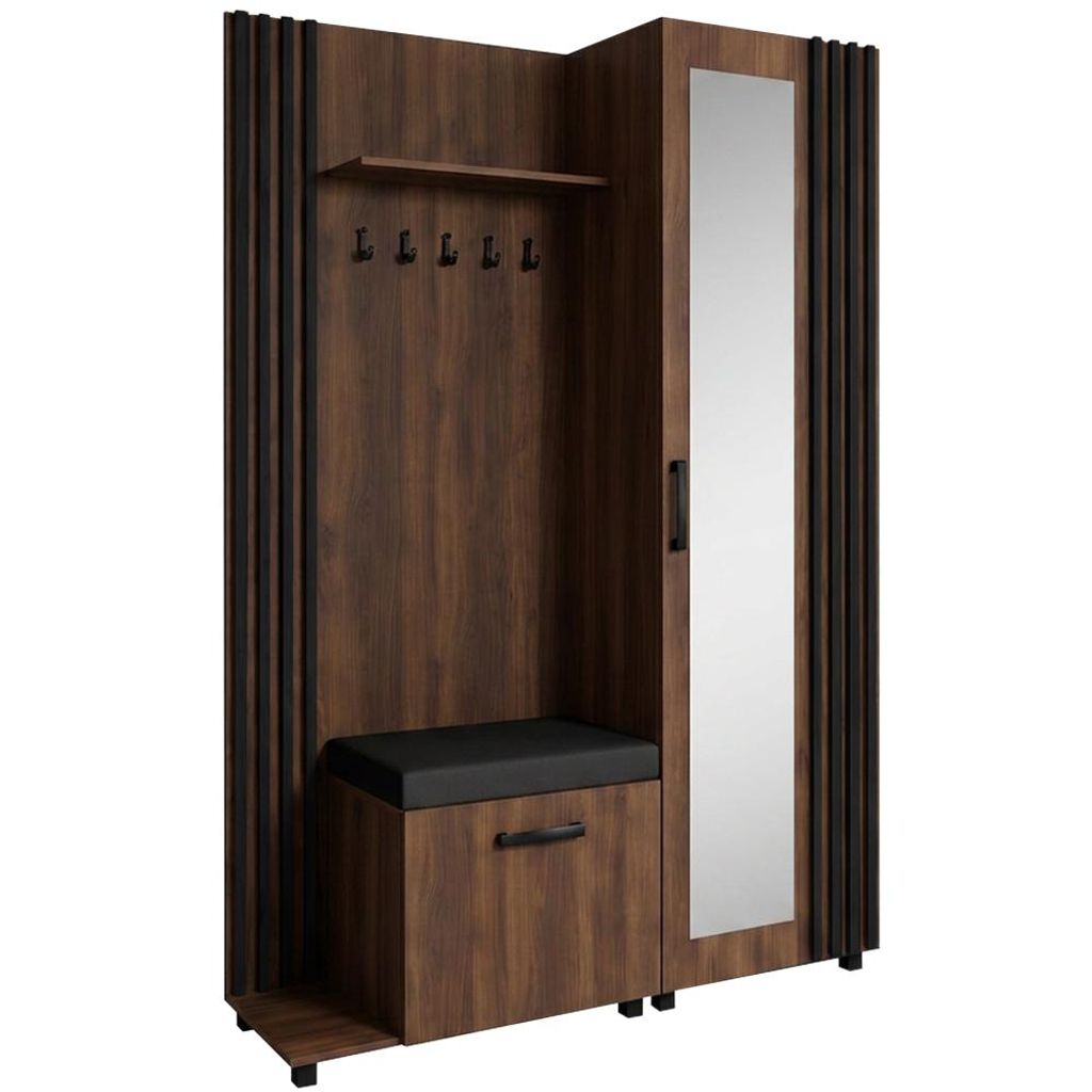 Garderoben-Set LIVIA Links Warmia Walnuss – Produktbild 