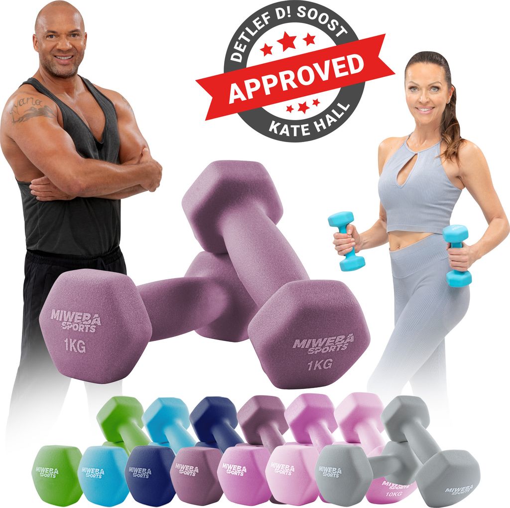 Miweba Sports Profi Neopren Hantel NKH100 | Hantelset - Produktbild 