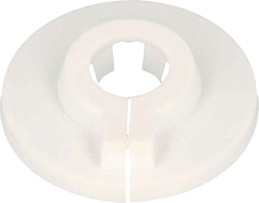 tecuro Scharnierrosette mit Klemmverschluss - weiß Loch: 16 mm x Aussen: 53 mm