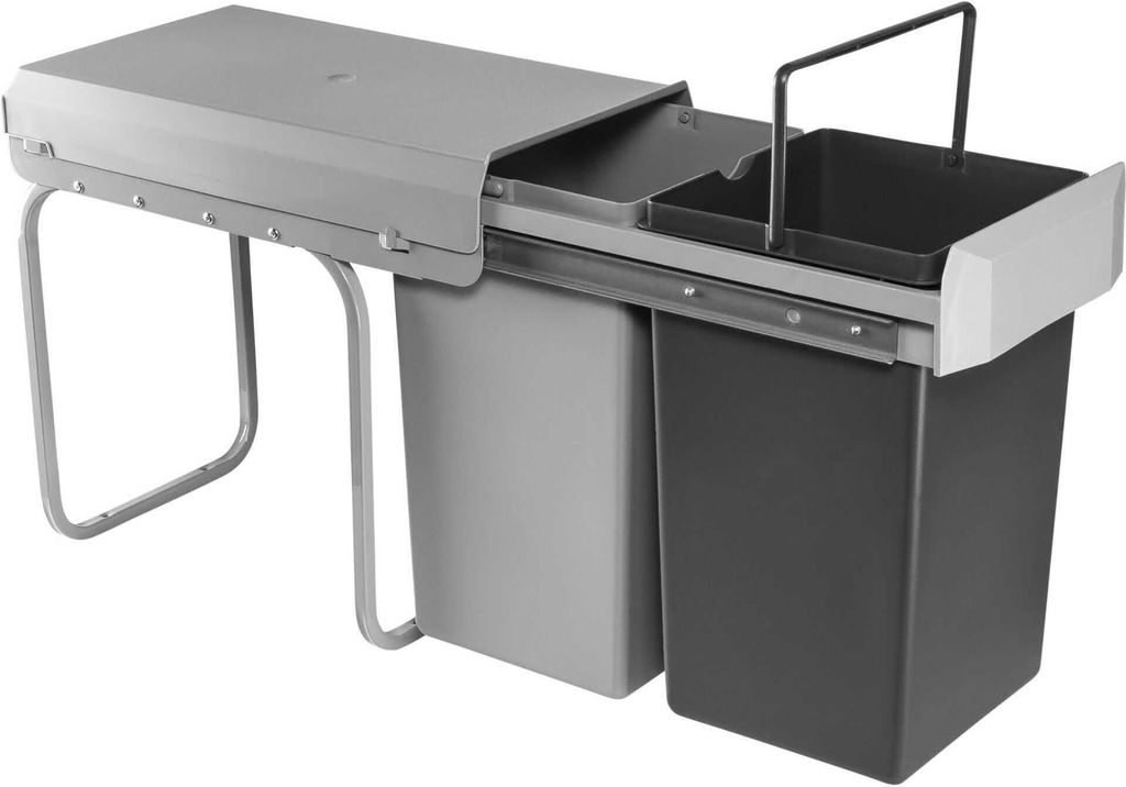 WESCO Vestavný odpadkový koš Double-Boy 2x15ltr. stříbrná Obrázek produktu 7