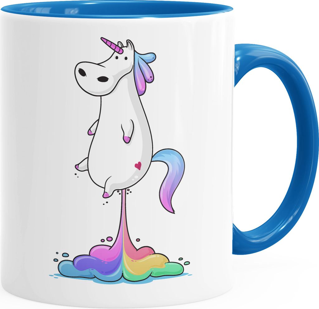 Pups Einhorn Kaffee-Tasse MoonWorks blau unisize