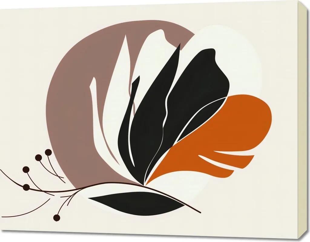 Tableau Élégance Végétale 90x70 cm : Décoration Zen pour la Chambre