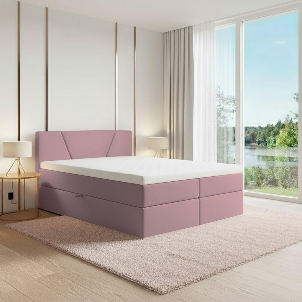 Best For Home Jubilee Bonell Box Spring Bed with Topper (160 x 200 cm, Trinity 19)