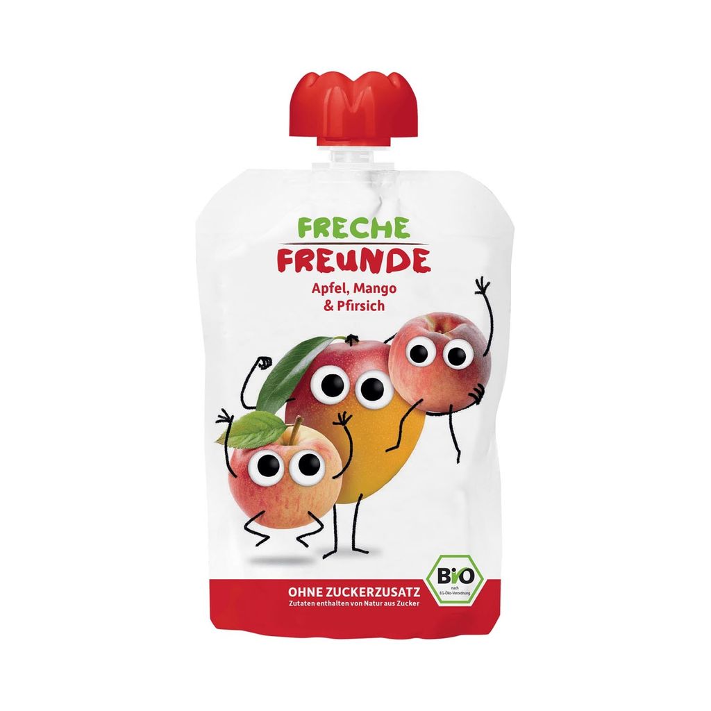 APFEL-MANGO-PFIRSICH-PUREE – OHNE ZUCKERZUSATZ – GLUTENFREI Produktbild 