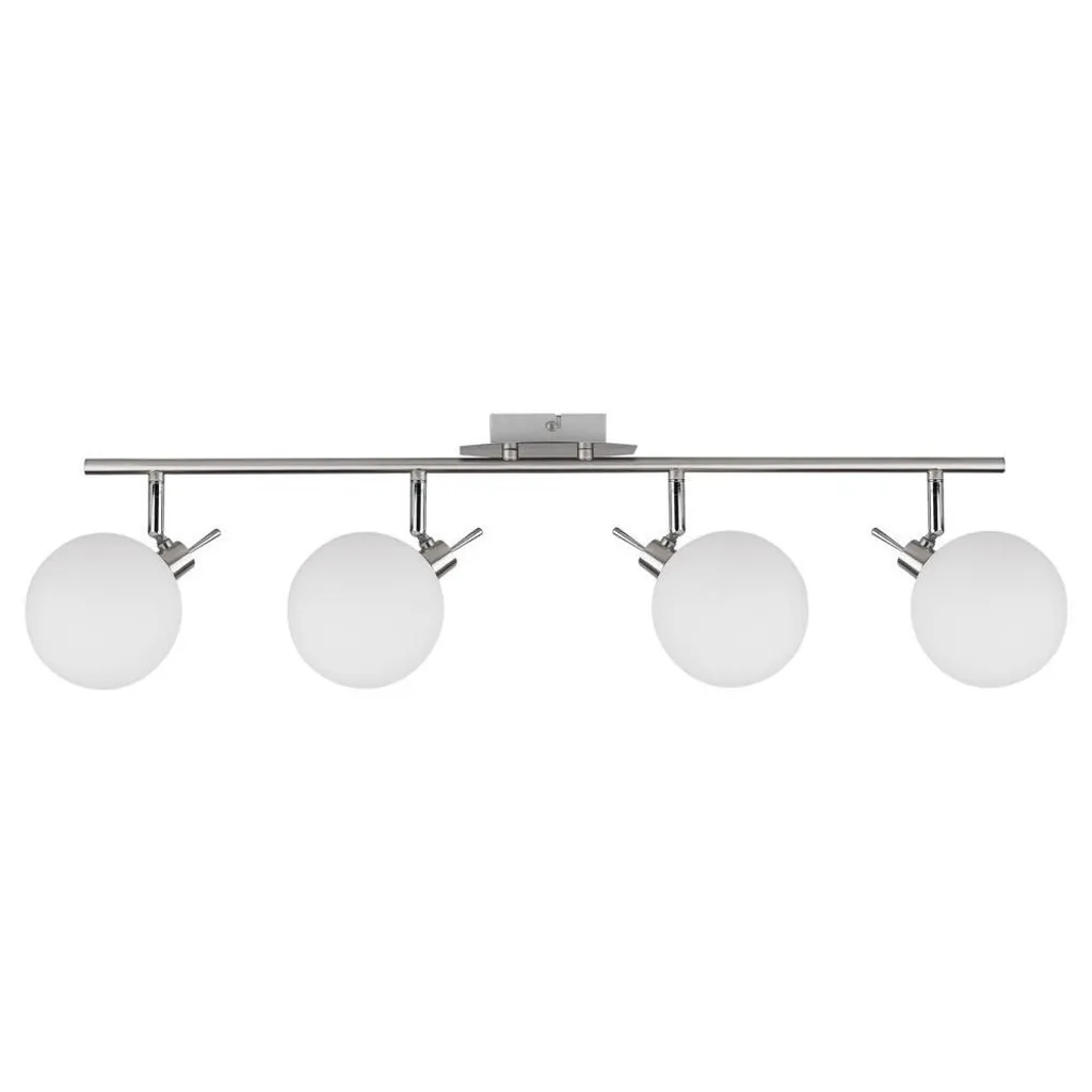 Plafonnier moderne GHOST argent et blanc avec 4 douilles G9 de 40W
