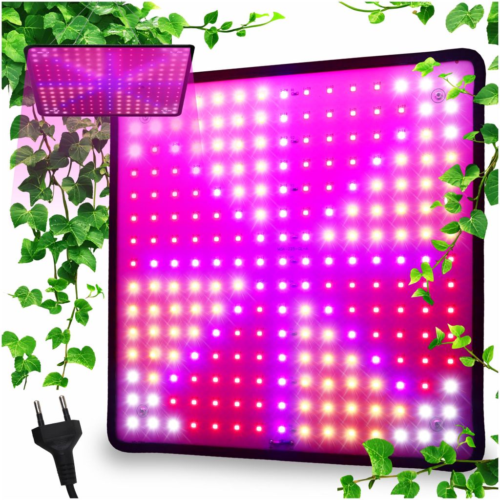 LED Pflanzenlampe 1000W Vollspektrum Panel, 225 LEDs Grow Produktbild 