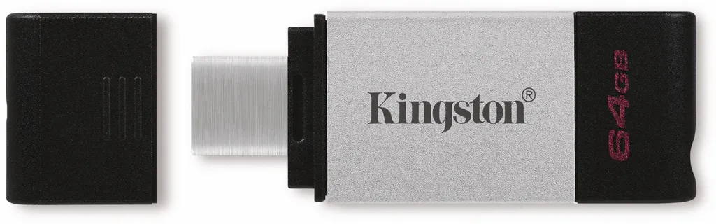 Kingston DataTraveler 80 Clé USB-C 64 Go 200 Mo/s Performante Noire