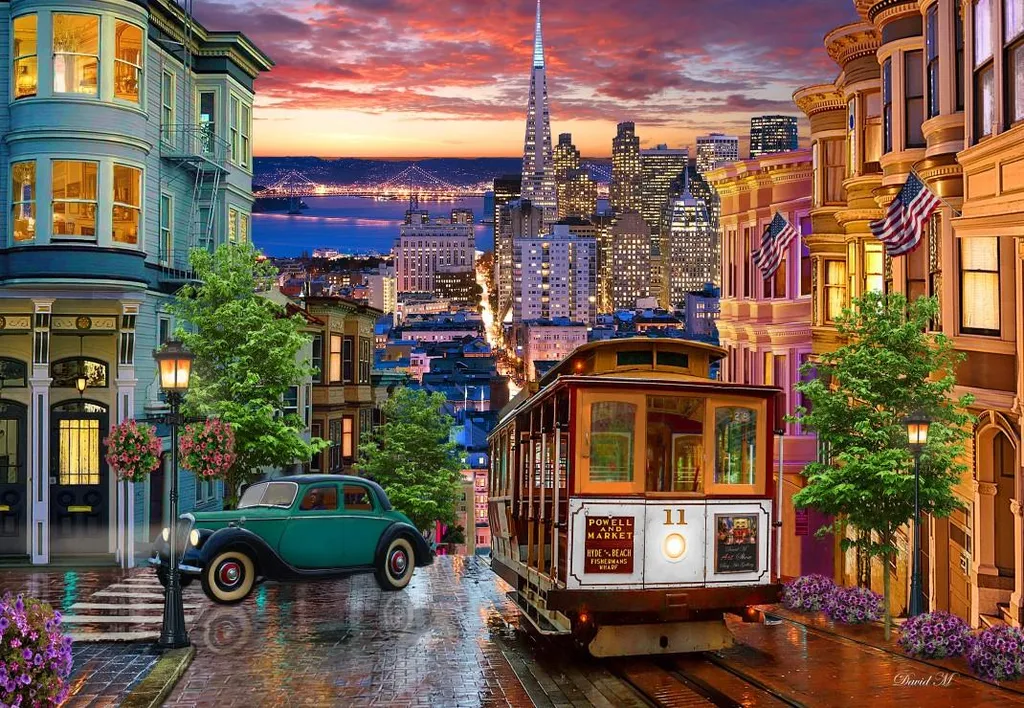 Puzzle 1000 pièces San Francisco - Décoration murale et loisir créatif