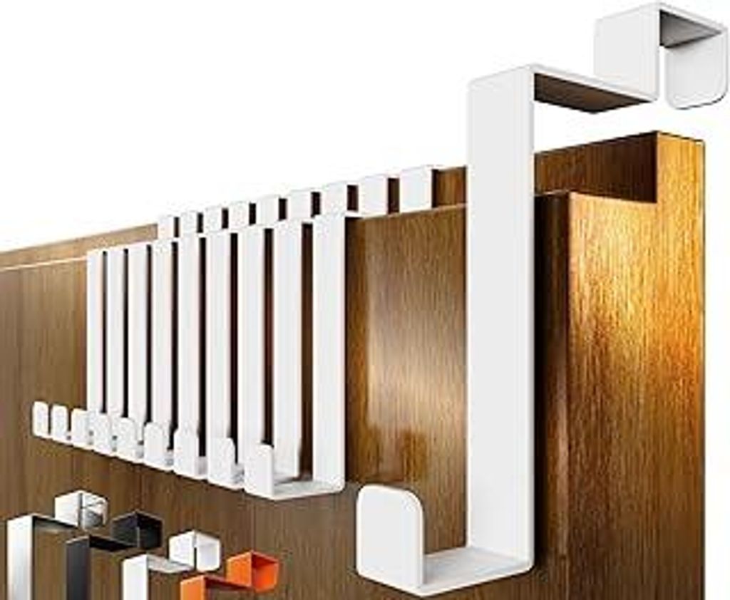 4smile Türhaken Innenseite, 10 Stück - Weiße Türhaken zum Einhängen, Kleiderhaken Tür für Jacken und Handtücher - Belastbare Türgarderobe ...